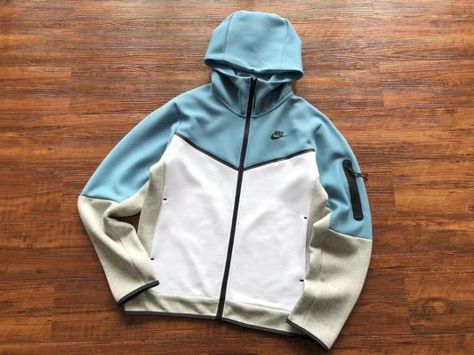 NIKE TECH FLEECE CELESTE BLANCO