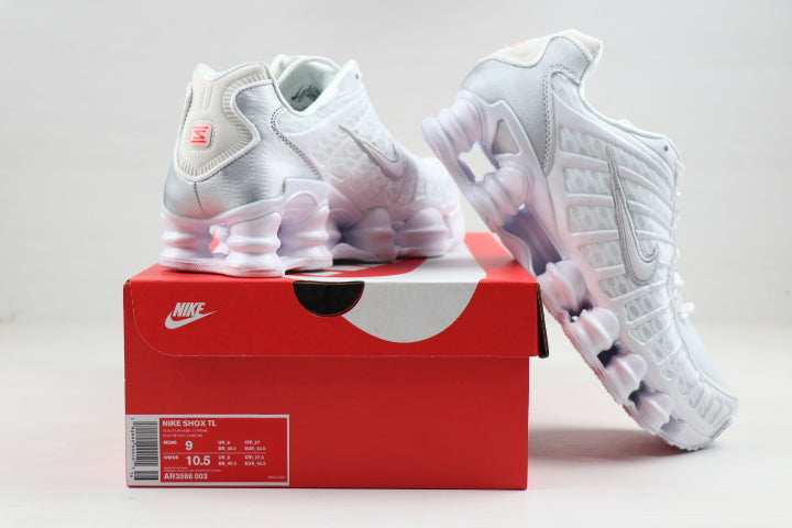 NIKE SHOX TL "WHITE METALIC SILVER"