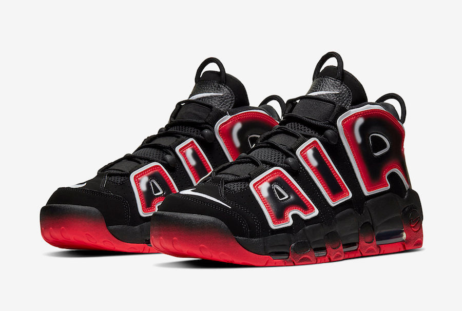NIKE AIR MORE UPTEMPO "WHITE LASER CRIMSON"