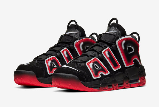 NIKE AIR MORE UPTEMPO "WHITE LASER CRIMSON"